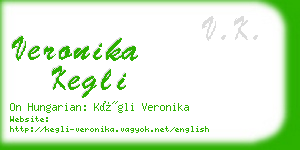 veronika kegli business card